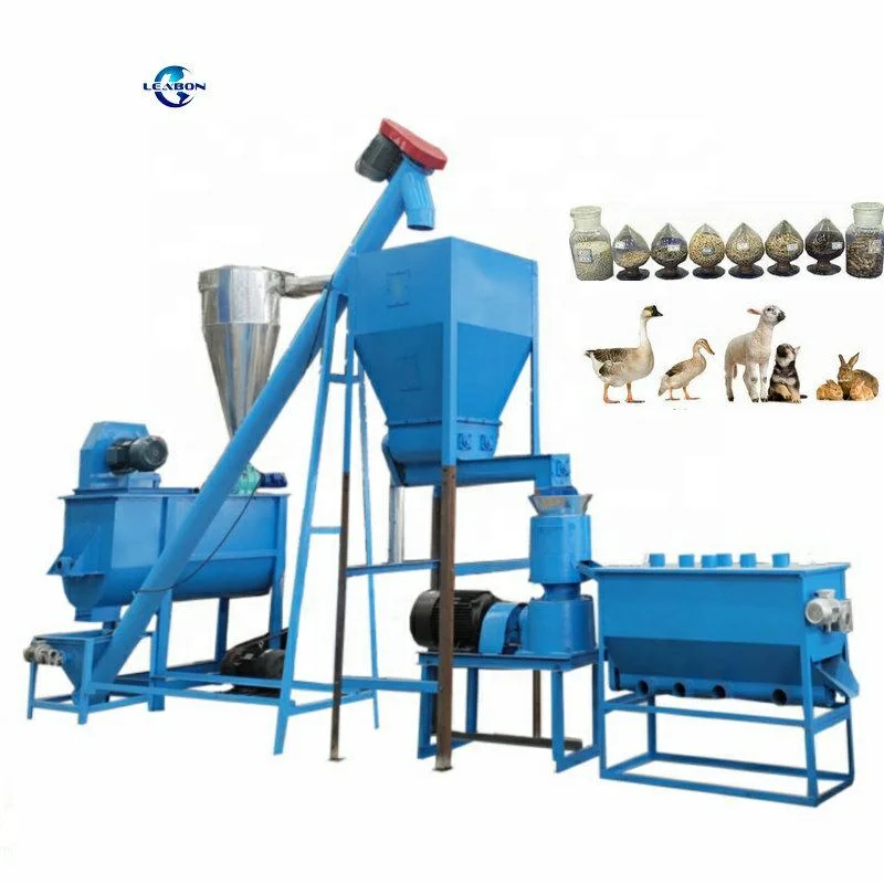 CE 2000kg/H Poultry Feed Manufacturing Equipment Animal Feed+Processing+Machine Rabbit Sheep Chicken Animal Feed Pellet Machine