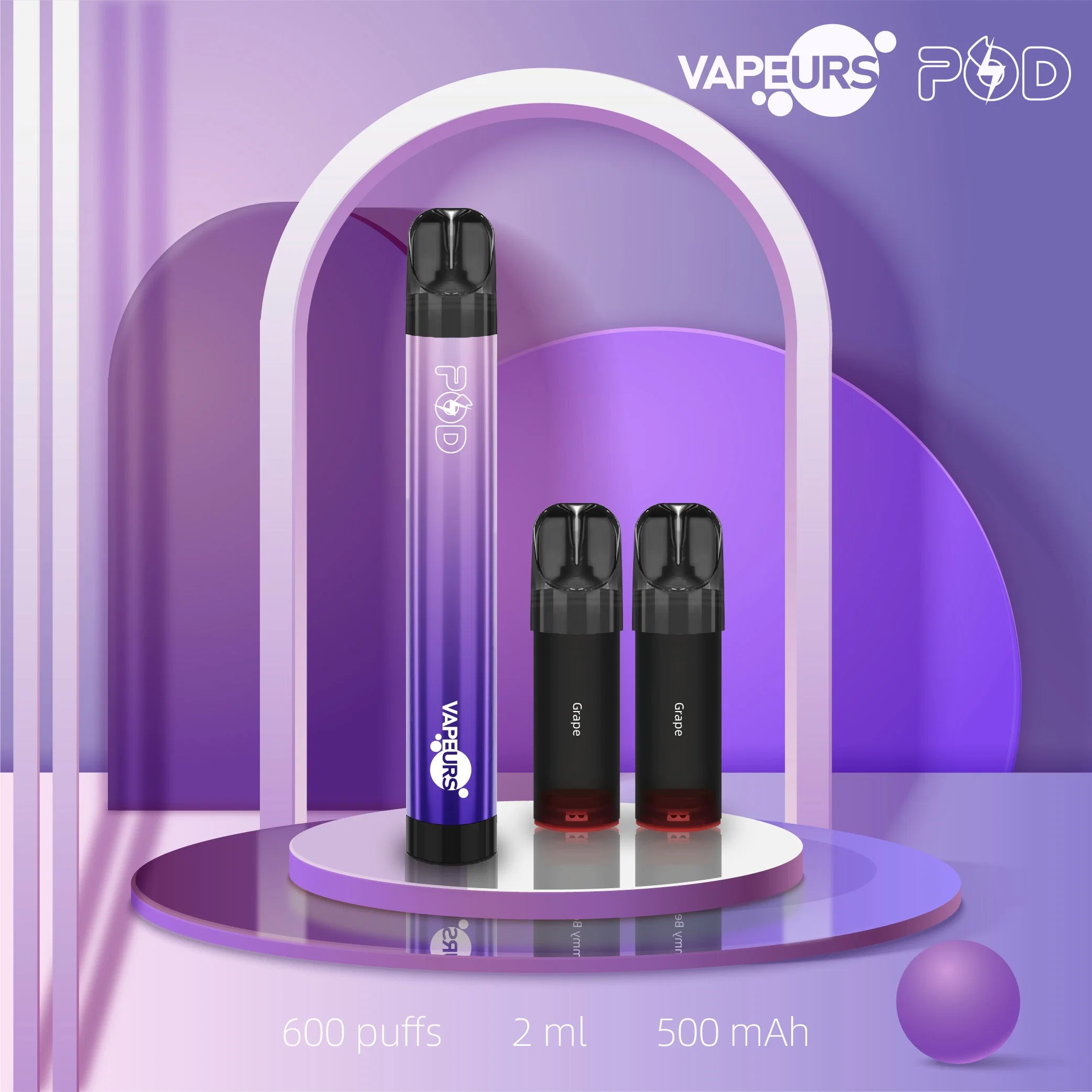 علبة القردة القردة البصرية OBM من OEM قابلة للاستخدام مع البخار أقوى من النوع C vape سجائر إلكترونية من مجموعة البود سعة 2 مل