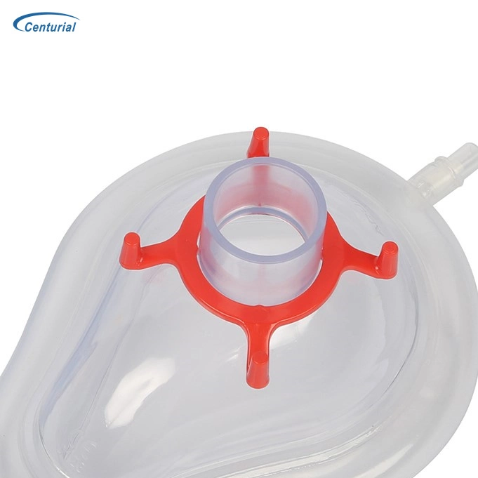 Standard PVC Anesthesia Mask with Colorful Hook for Easy Identification