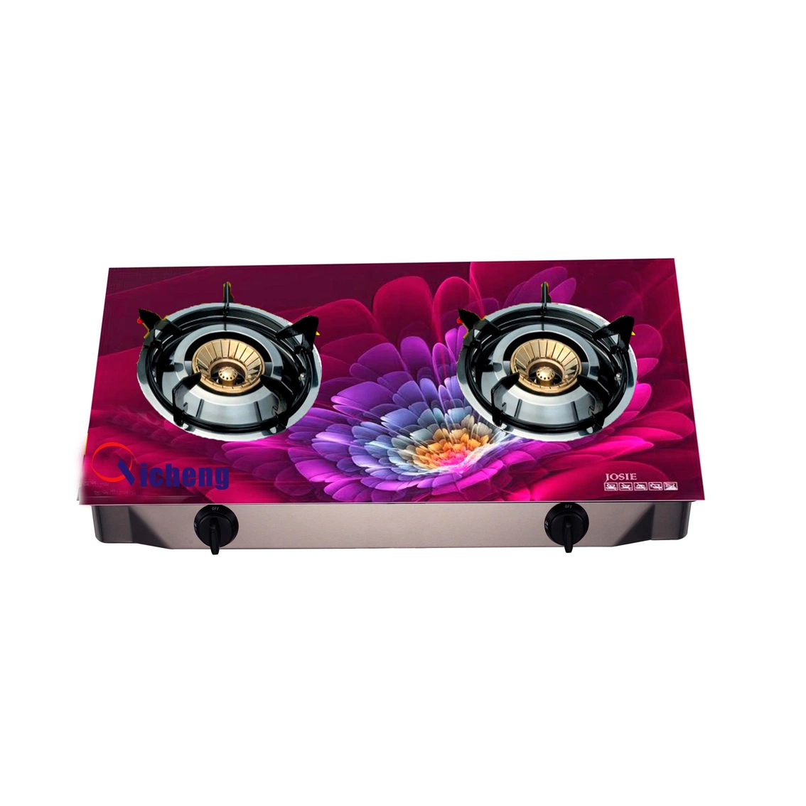 2 Burner Gas Cooker for Electric Gas Stove with Tempered Glass