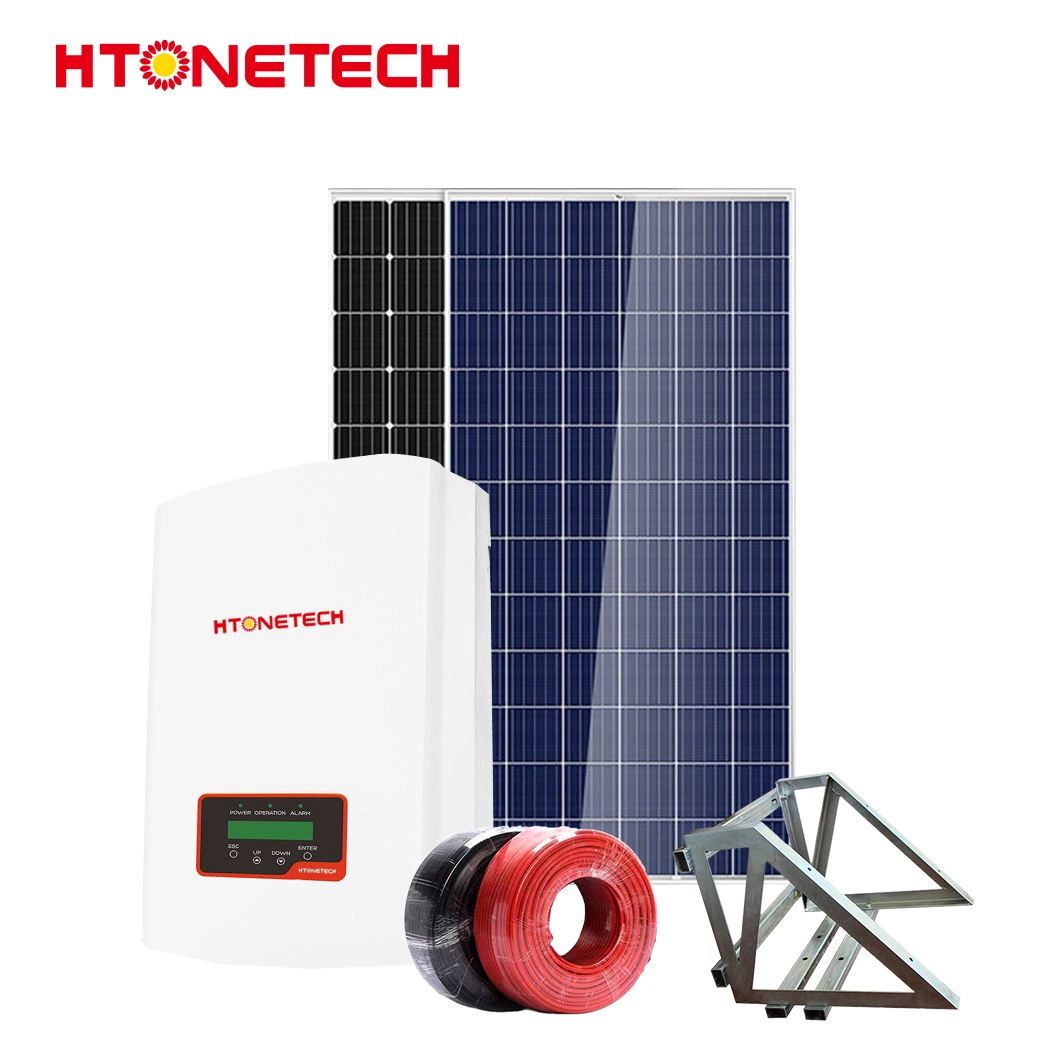 Htonetech Solar Power Inverter off Grid Solar Panel 12 Volt China Manufacturing 5kw Whole House on Grid Solar System