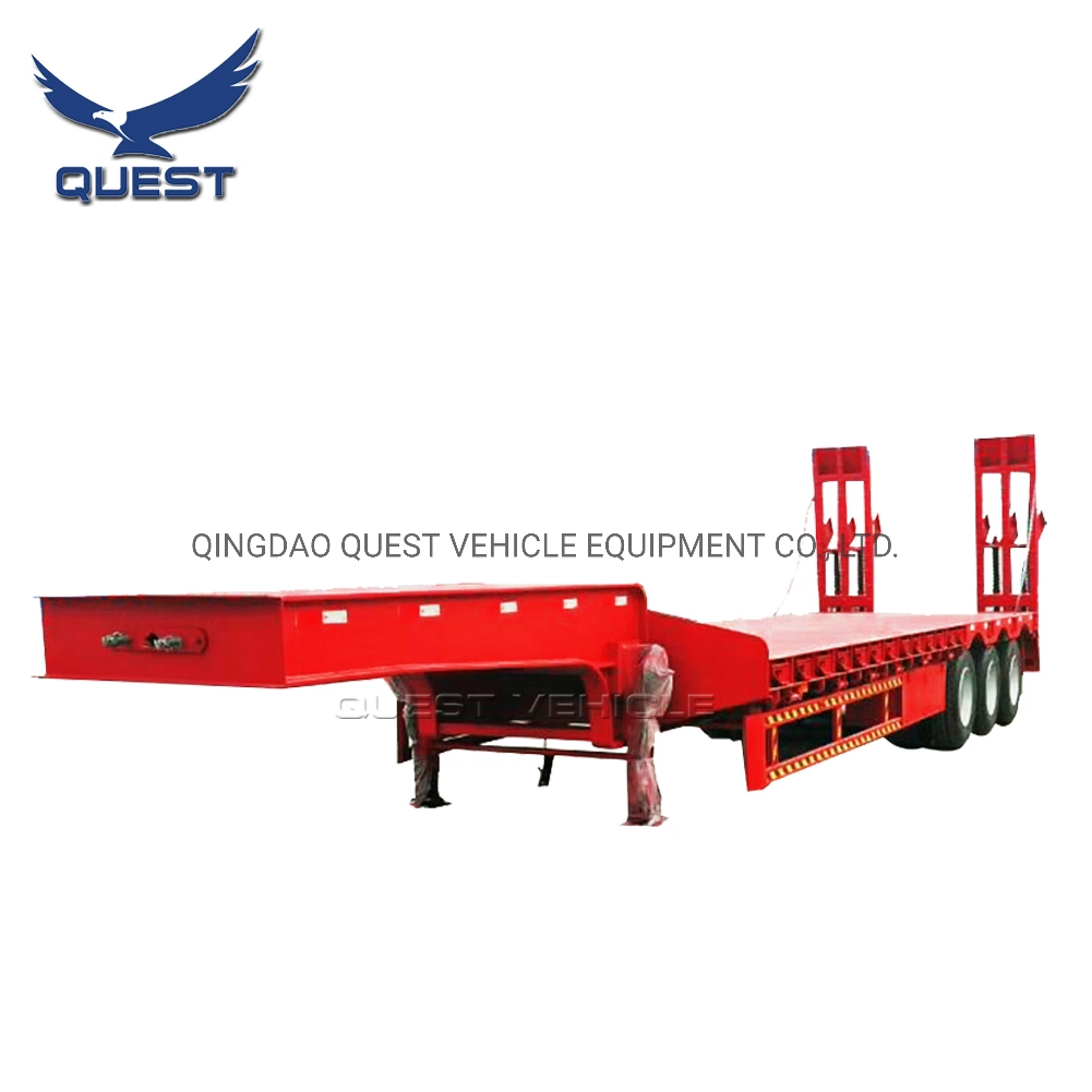 Quest Excavator Transporter 60 Ton 3axle Gooseneck Lowbed Semi Trailer