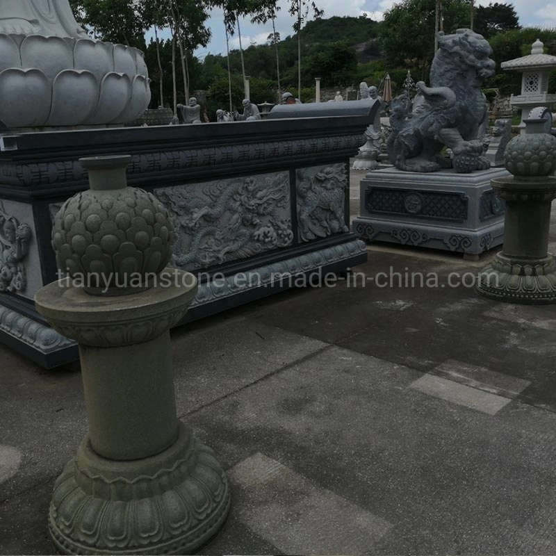 Large Drum Hugging Shaped Bearing Stone Carving China Bao Gu Shi for Temple Door Use Temple Stone Ornaments