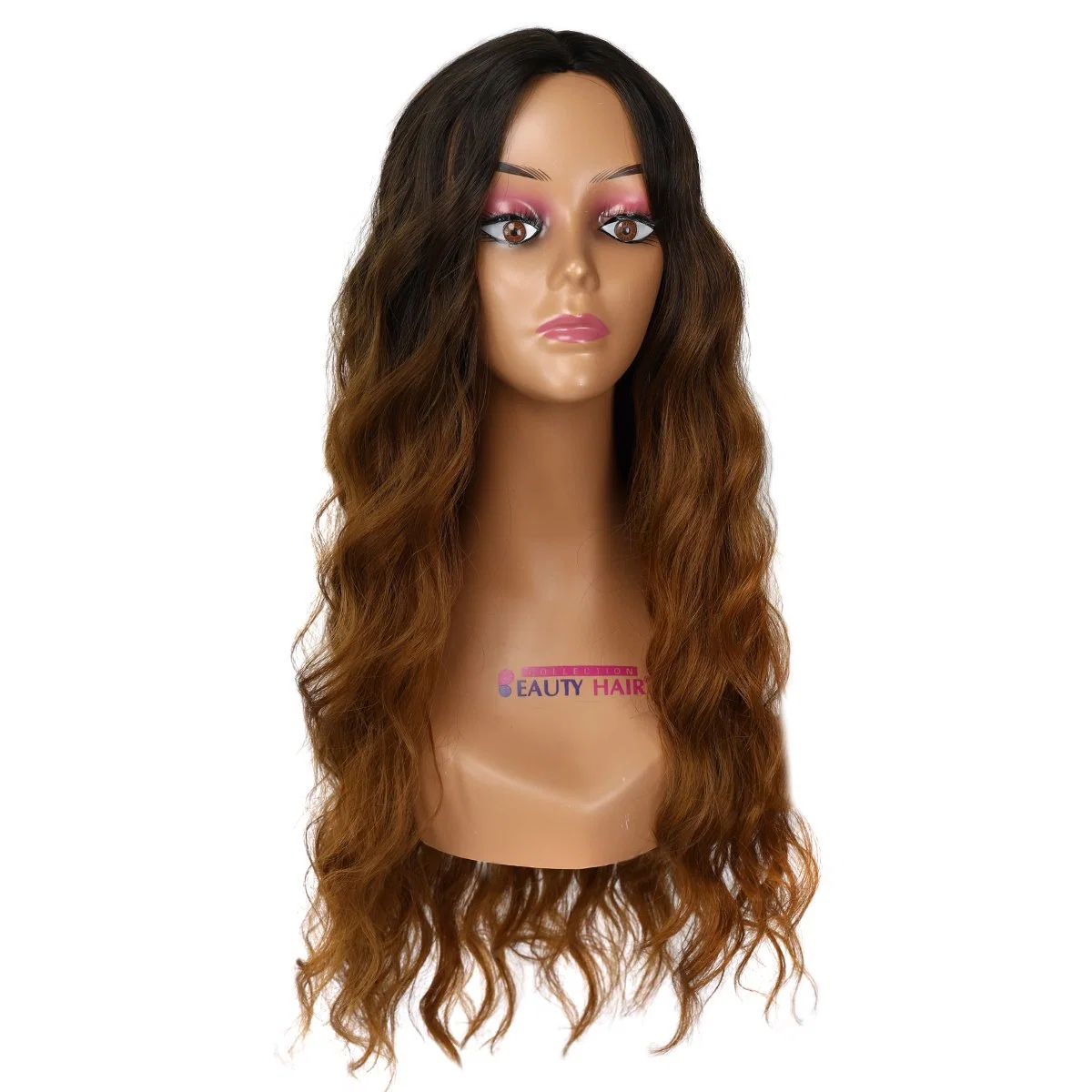 Synthetic Wig Straight Long Wavy Cosplay Party Daily High Density Two Tone Color Middle Part Natural Side 10% off