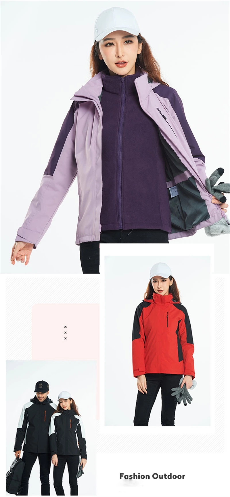 Fashion Korean Stylish Winter Sportswear Running Casual Waterproof and Windbreaker Varsity Jackets for Women