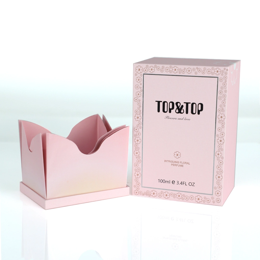 Custom Paper Square Cosmetic Package Cardboard Paper Spray Luxury Empty Glass 50ml Oil Perfume Bottle with Gift Box Packaging