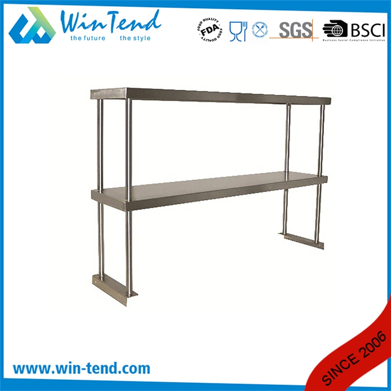 Kitchen Stainless Steel Storage Overhead Rack Top Shelf for Work Table