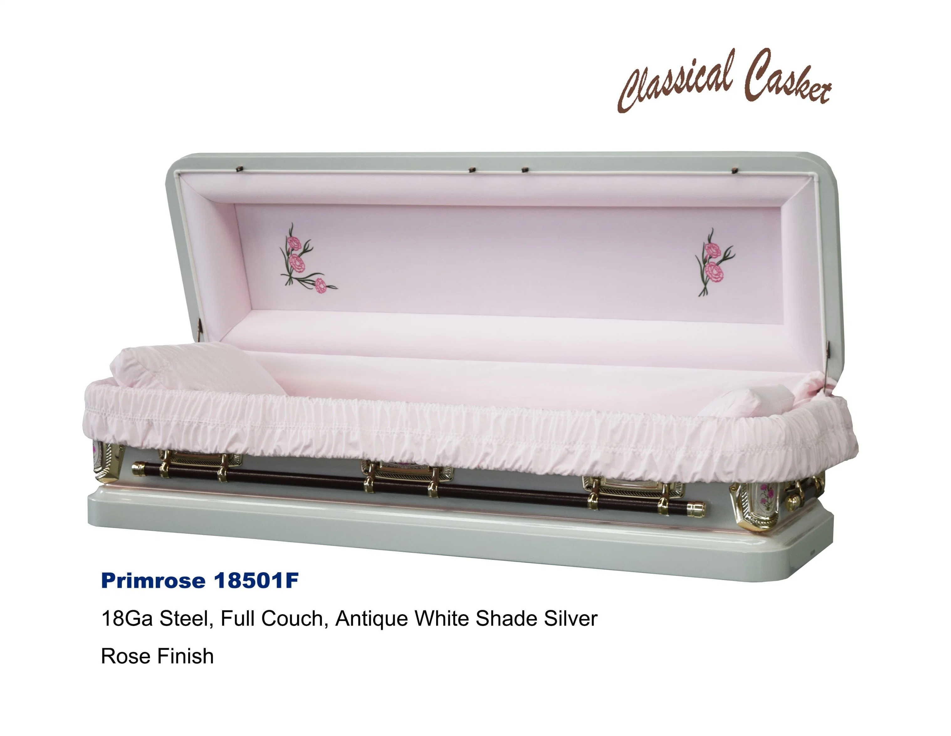 18 GA Stahl Primrose Casket für USA Markt Funeral Metal Sarg Billige Sarg