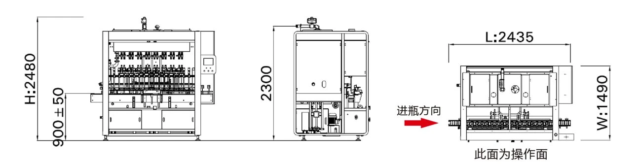 machine automatique de remplissage de piston de 1 000 ml pour pesticides, engrais, médicaments vétérinaires