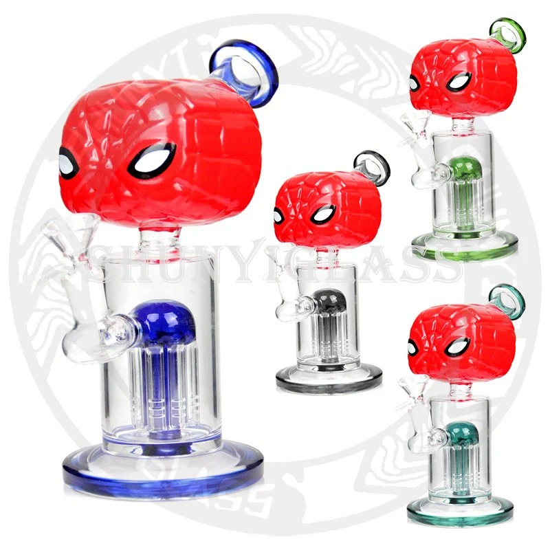 3D Handdruck Spiderman Glas Wasserpfeife Hersteller Großhandel