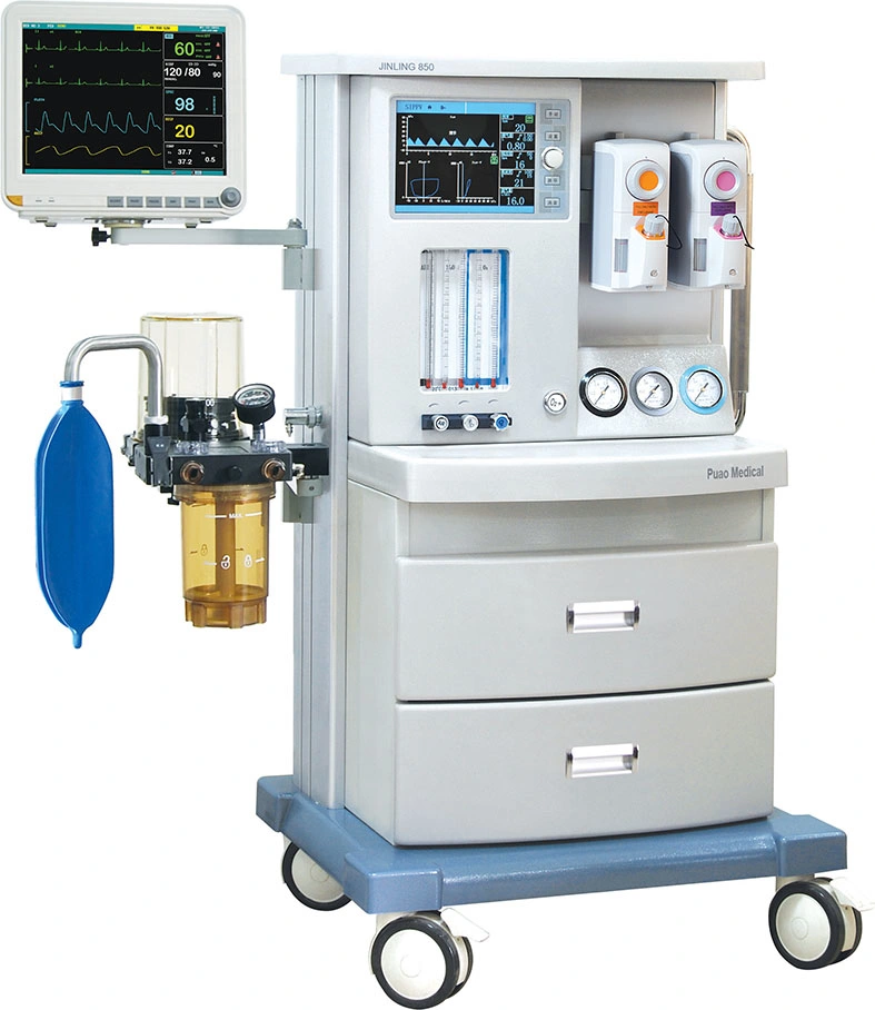 Advanced la máquina de anestesia utilizada en la sala de UCI del Hospital con un buen vaporizador ANESTESIA anestesia/ventilador/Gases Anestésicos