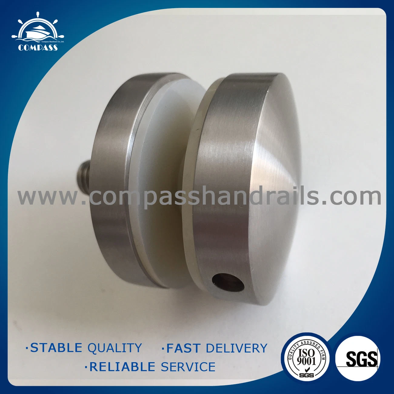 Manufacturer 316 Stainless Steel Railing Glass Clamps Fitting Stair Handrail Glass Clamp 304 Stainless Steel Handrail Glass Nails