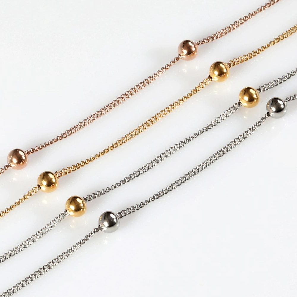 Fashion Jewellery Gift Handcraft Design Stainless Steel Curb Chain with Ball