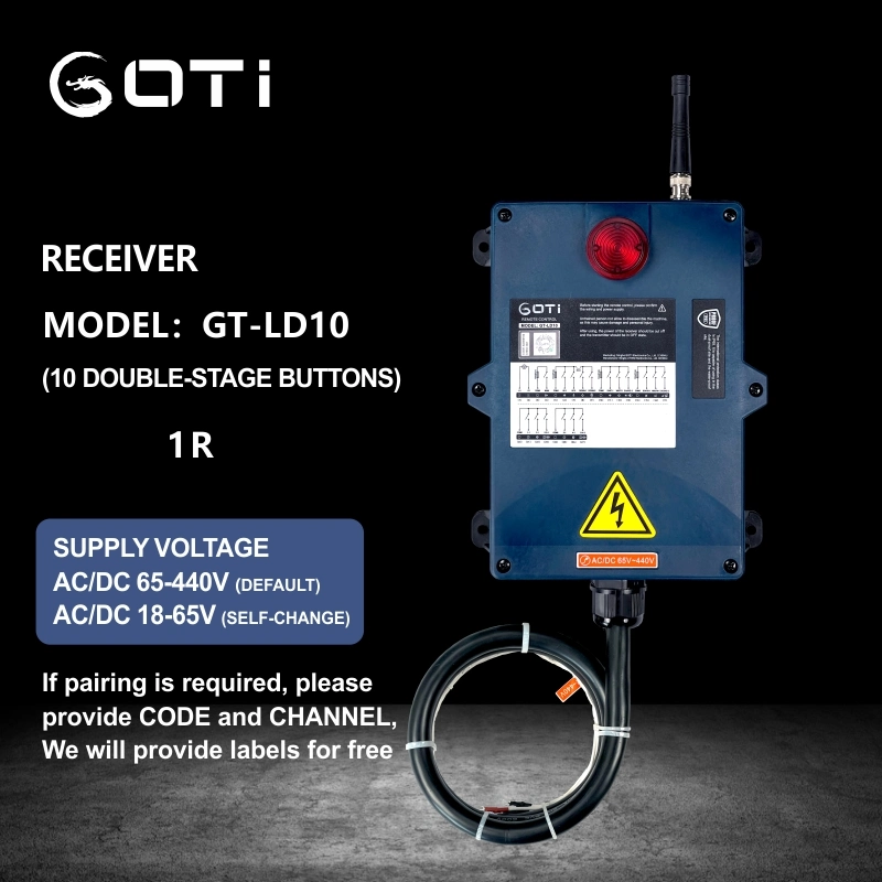 Sustituto Uting Gt-Ld universal10 F24-10d Telecontrol industrial Radio Control Remoto Inalámbrico 2 1 Receptor transmisor de AC/DC 18-440V para grúa puente