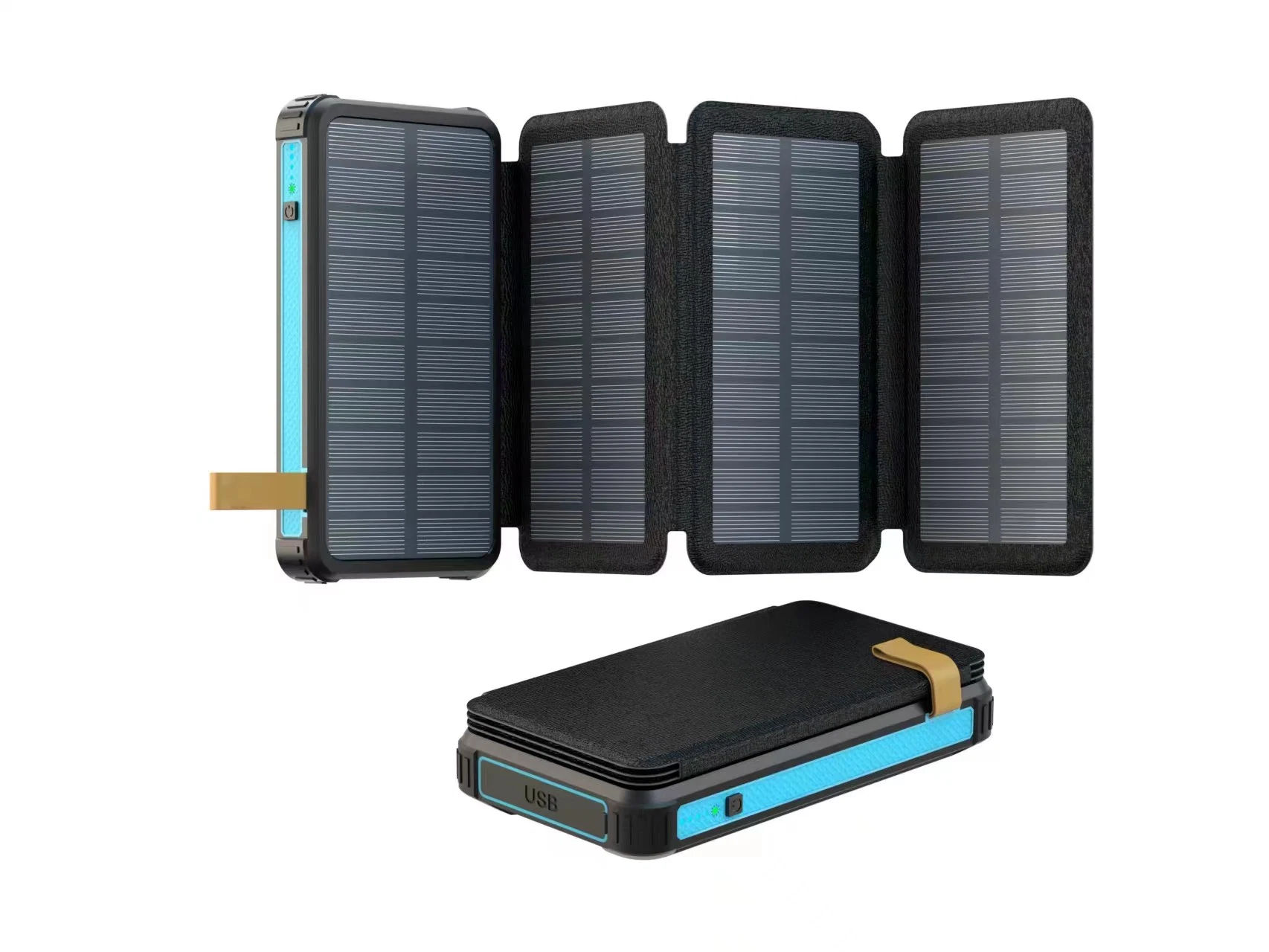 24000mAh Solar Power USB Charger Foldable Mobile Phone Battery Pack Power Bank