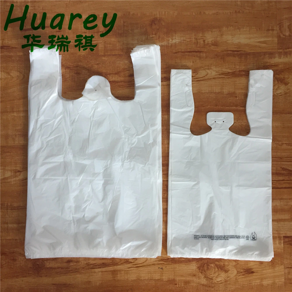 High quality/High cost performance  HDPE Supermarket Promotion Plastic T-Shirt Handle Bag