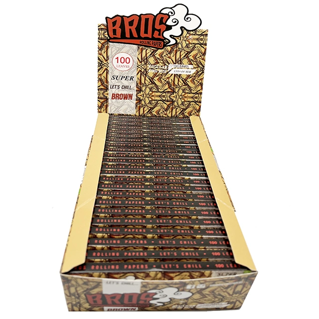 Bros Brown Rolling Paper Unbleached Paper King Size Bros Rolling Paper 100L (110*44mm)