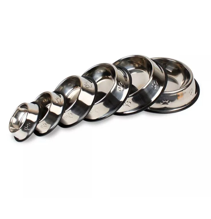 Pet Supply Durable Portable Pet Feeding Bowls Stainless Steel Dog Bowl