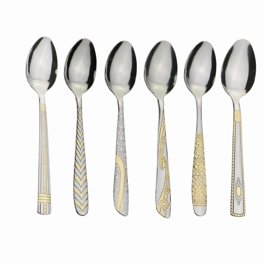 Factory Wholesale Machine Polished Cheap Gold Stainless Steel Spoon