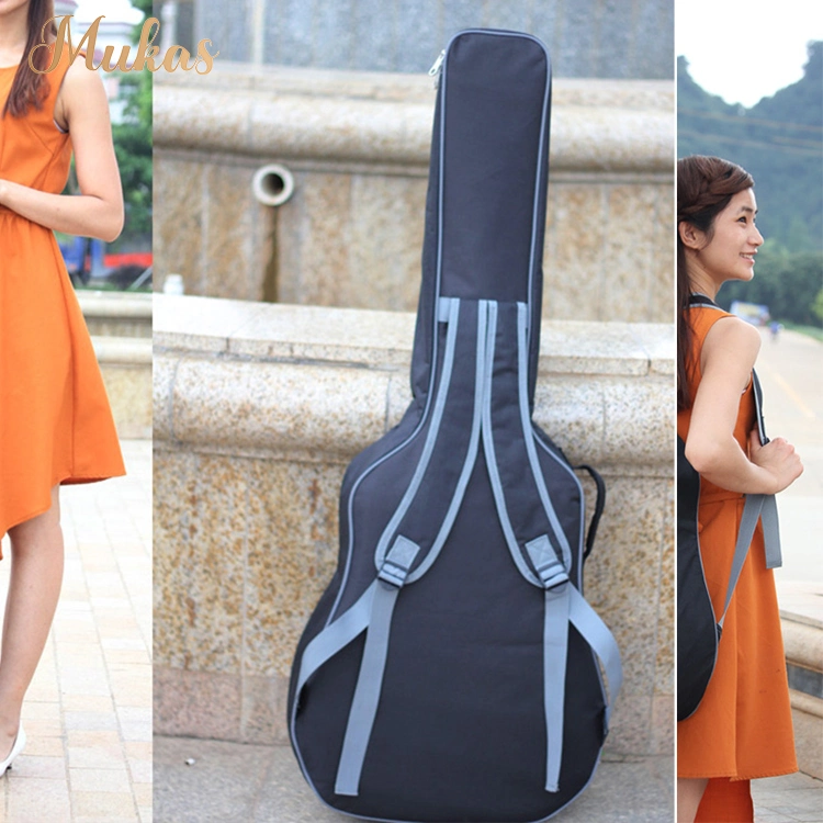 Factory OEM Logo Colors Guitar Bag 600d Oxford Double Straps 8mm Cotton Padding Musical Instrument Waterproof Bag