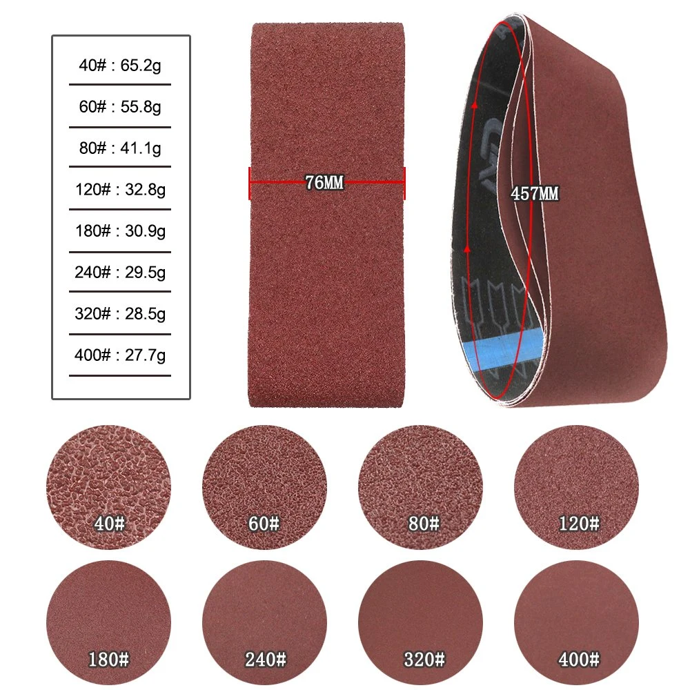 America Hot Selling 5 Inch Red Sanding Abrasive Belt for Wood Metal