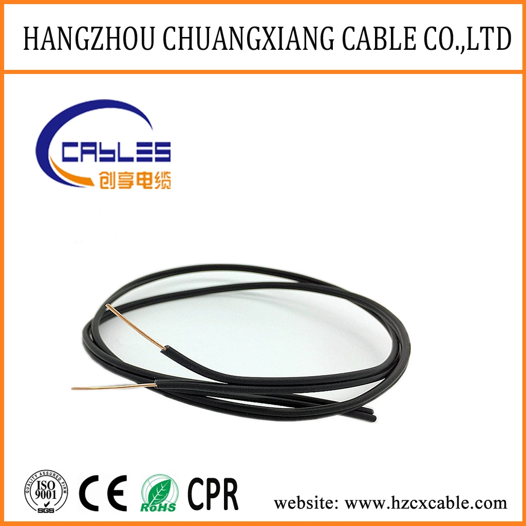 Outdoor 18AWG Bc or CCS 2core Ss Telephone Drop Wire 0.64mm 0.8mm Unshielded Telephone Drop Cable