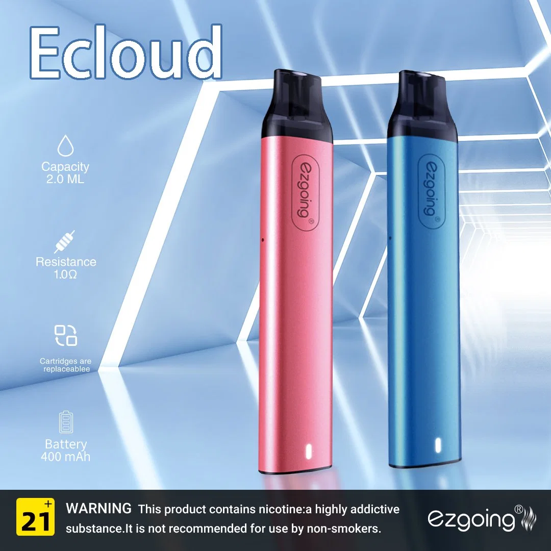 Disposable/Chargeable Vape Pen Ezgoing Ecloud 600puff Replaceable Pod Wholesale/Supplier Cheap Vape