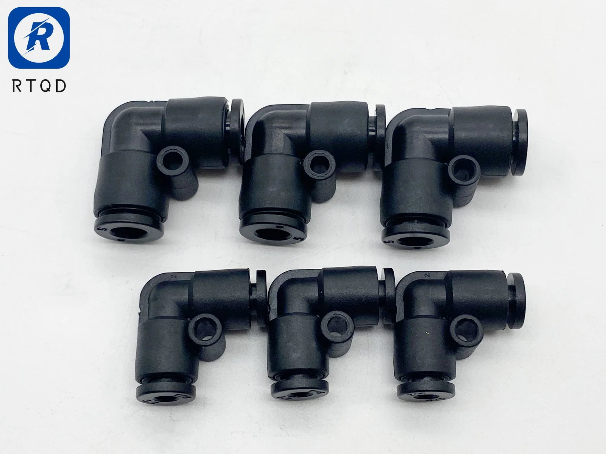 Low Price High quality/High cost performance  Pneumatic Fitting Two Way V Type Pneumatic Fitting with Black Color PV Series PV 3/5