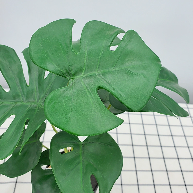 Plantas artificiais 8-cabeça tamanho pequeno planta artificial Monstera Bonsai Monstera Planta