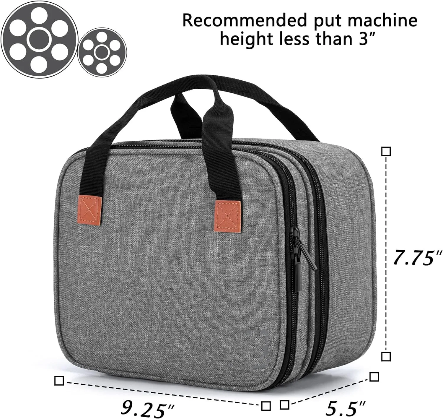 Dr. J Mini Projector Carrying Bag Portable Case for Projector and Accessories