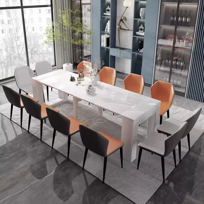 Table de salle à manger moderne, table de bureau pliante en marbre de luxe Réunion
