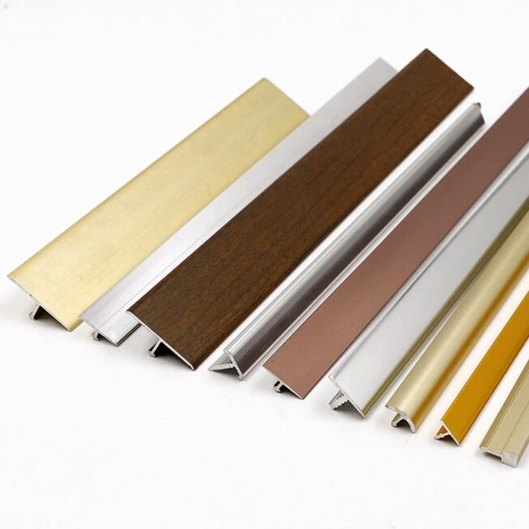 OEM Foshan Factory Free Sample Metal Transition Strips Aluminium T Shaped Tile Trim