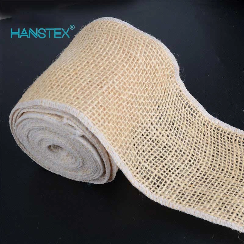 Hans Chinese Supplier Color Jute Lace Ribbon