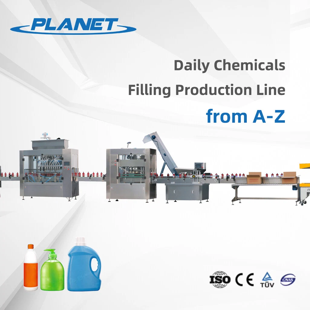 L'alcool Hand Sanitizer Gel automatique Machine de remplissage de liquide pour l'industrie chimique de l'étiquetage de l'équipement avec plafonnement