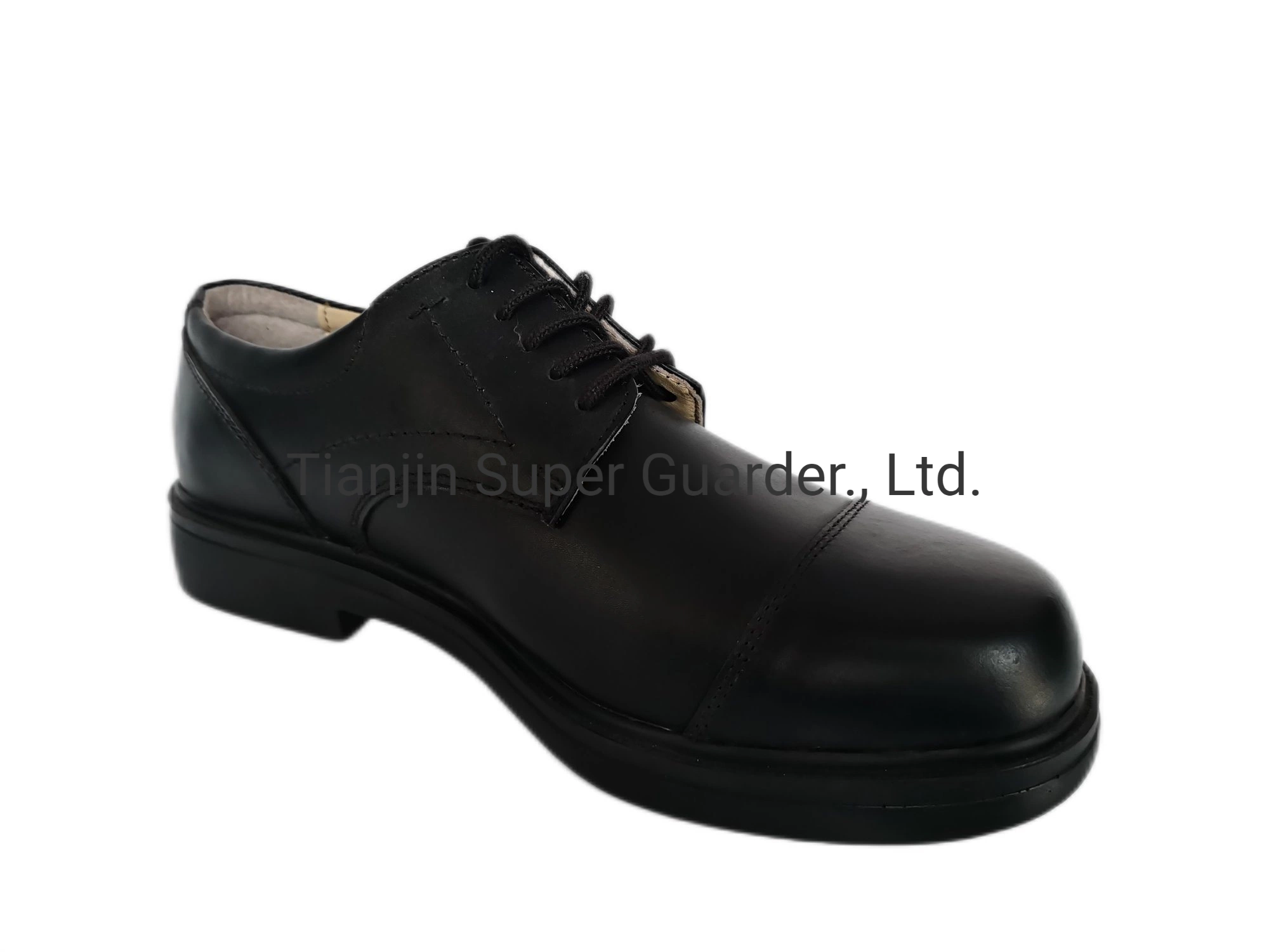 OEM Fashionable Men Light Weight Black Evershine Leather Officer Shoe