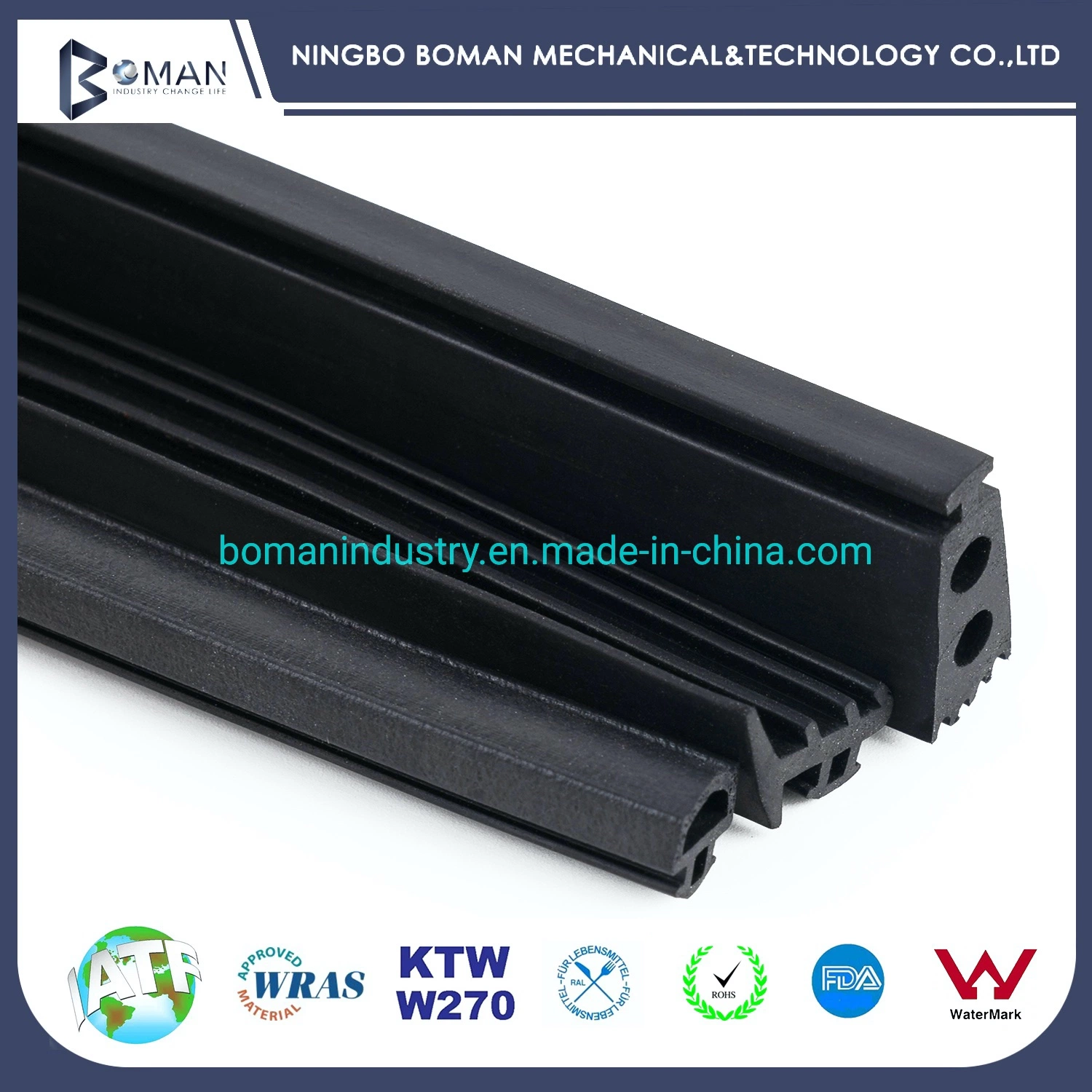 Rubber Cord Customize PVC Silicone EPDM Rubber Weather Seal Strip for Aluminum Frame