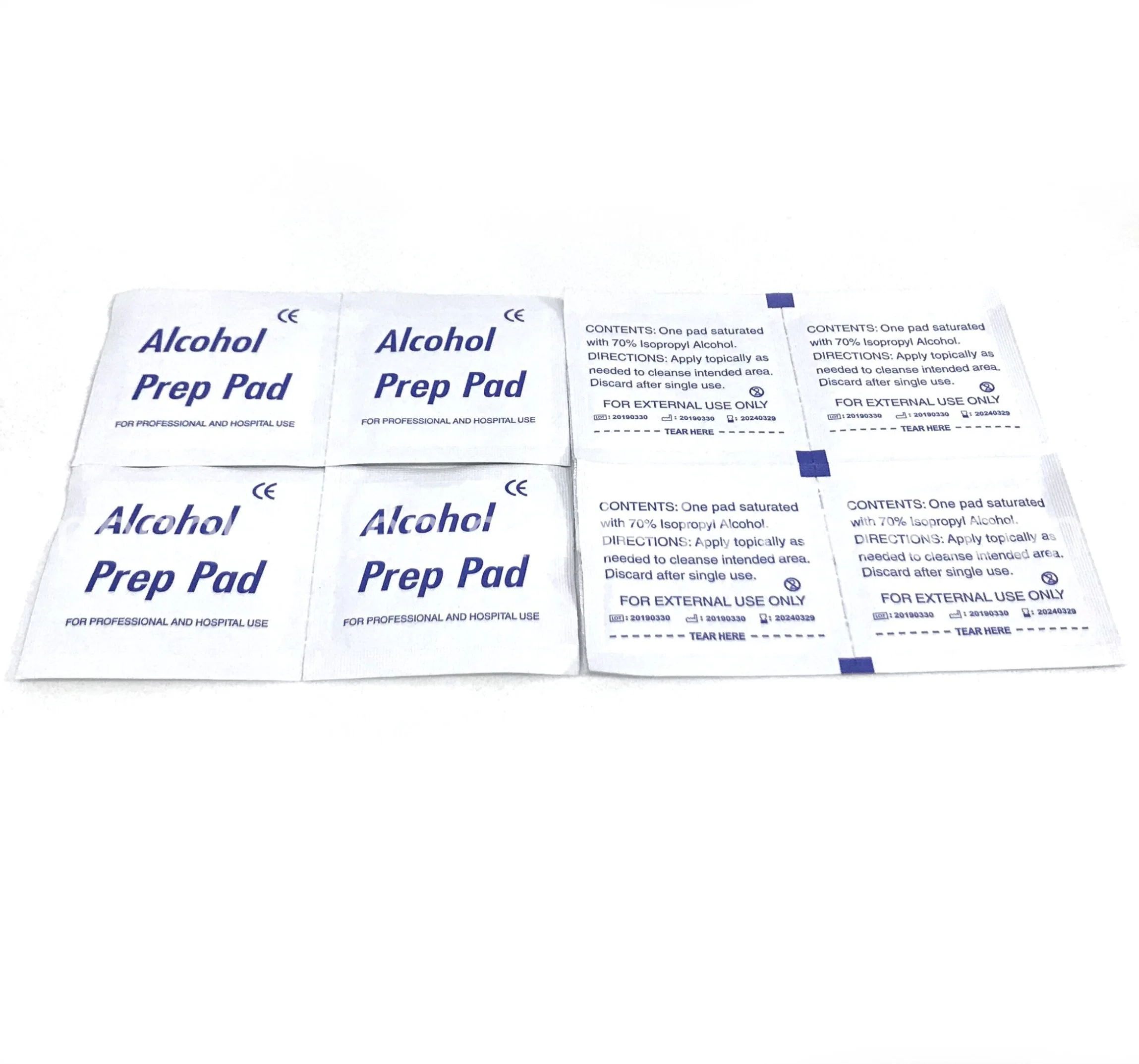 Disposable Medical Alcohol Swab Wipe Alcohol Prep Pad Individually Packed