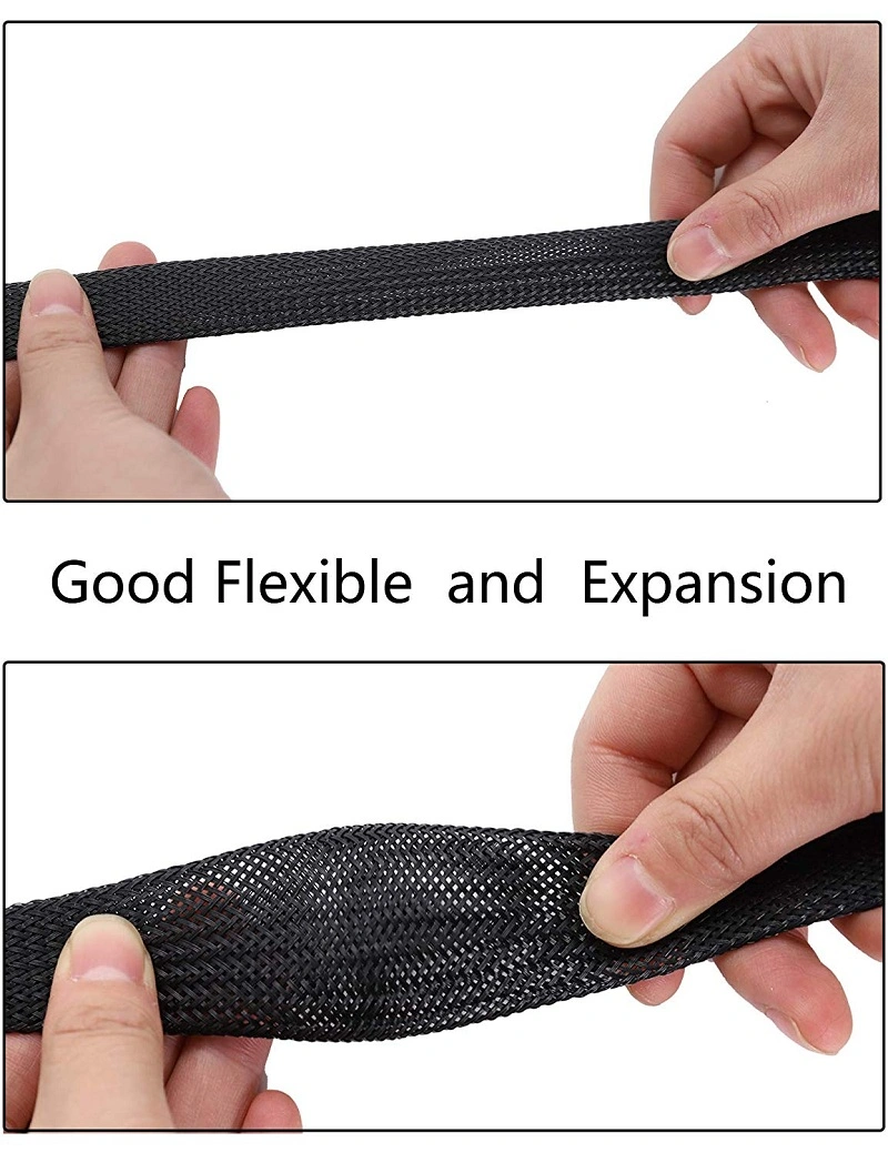 Expandable Braided Sleeving Cable Sleeving Pet Cable Sleeve