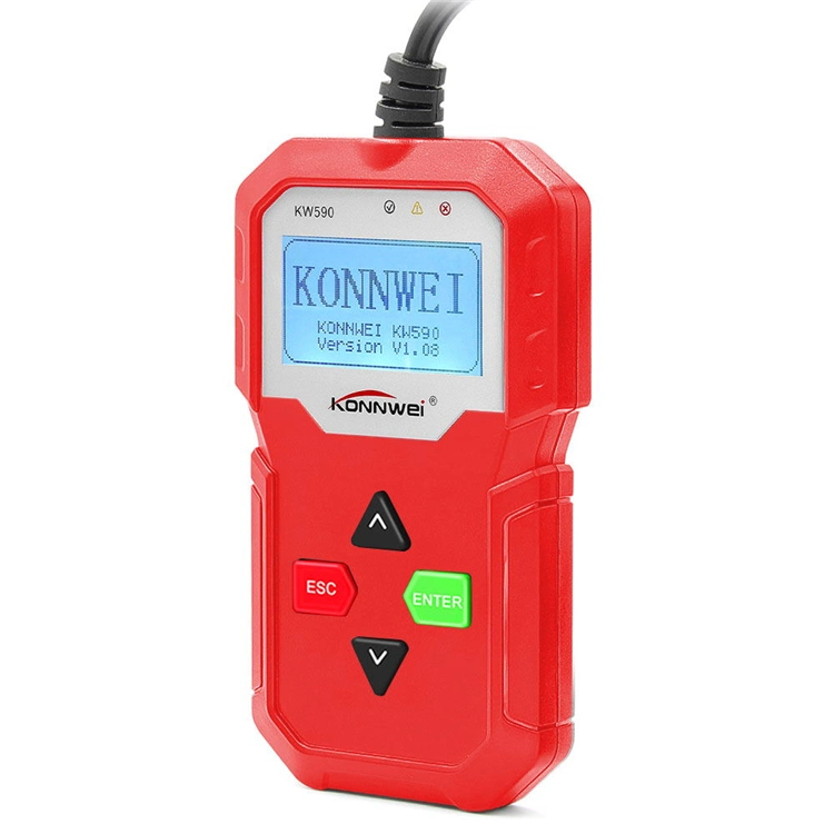 Konnwei KW590 de diagnostiquer les problèmes de lecteur OBD2 Voiture Lecteur de code de diagnostic automatique des outils pour le 12V de l'essence, les véhicules Diesel 7 langues