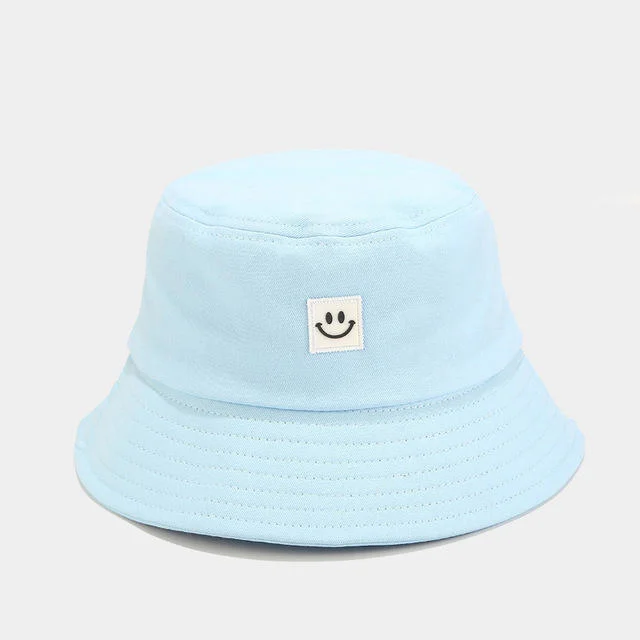 Moda nuevos colores de la vela cara de sonrisa Sun Hat Deportes al aire libre Travel Beach Caps pescadores Hats Hip Hop Female Cap mujeres Sombrero de cubo