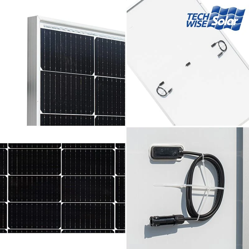 Panneaux solaires tout noirs à haute efficacité Module solaire 540W 545W 535W Bifacial Perc Mono Panneau solaire BIPV 600W 700W pour système solaire hybride.