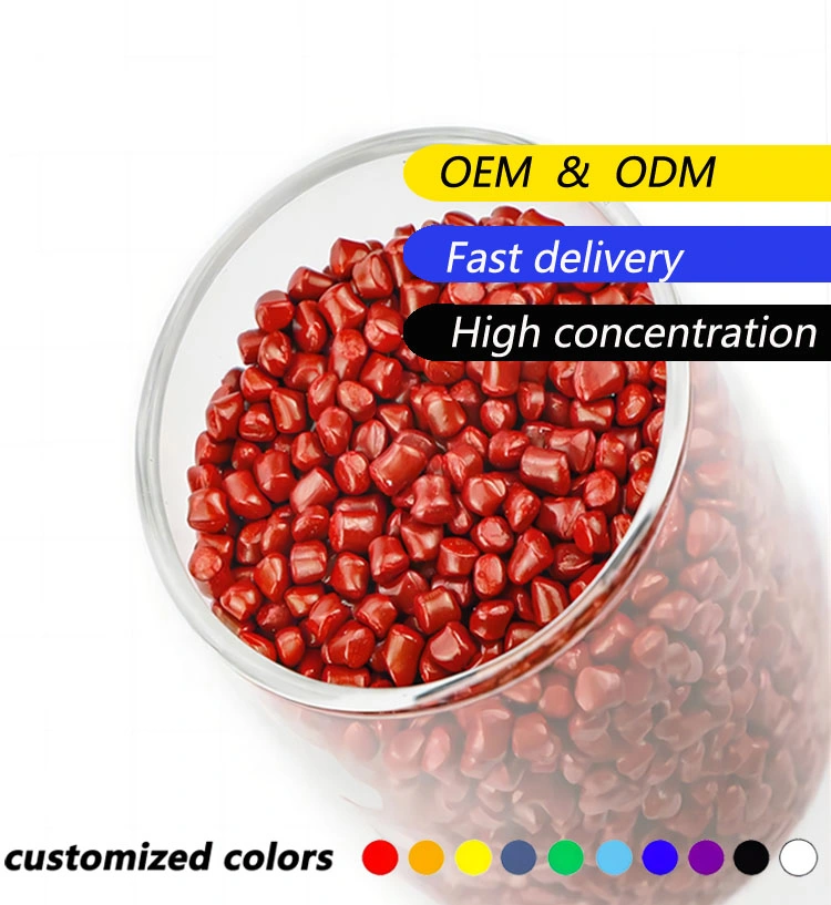 Raw Material for Plastic Bags Virgin ABS Plastic Granules Color Masterbatch Red