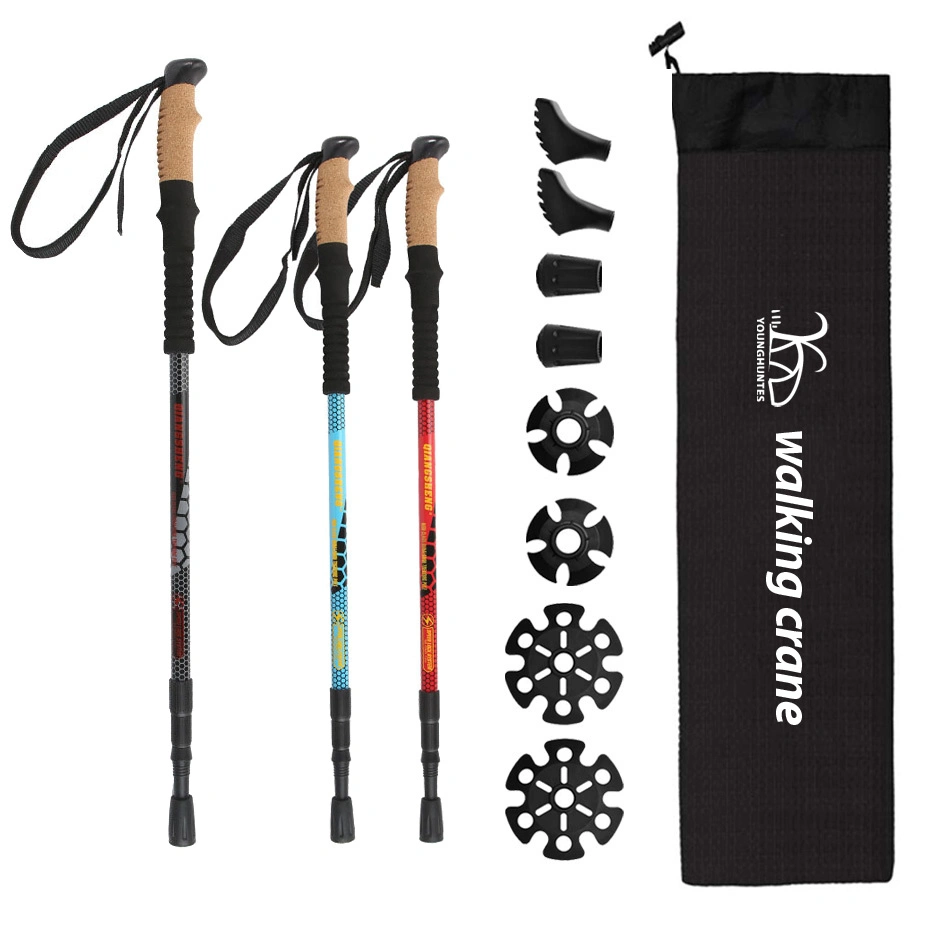 135cm Trekking ajustável Pole Tent Telescopic, Custom DurAluminin Trekking Trekking Stick Aluminium 7075