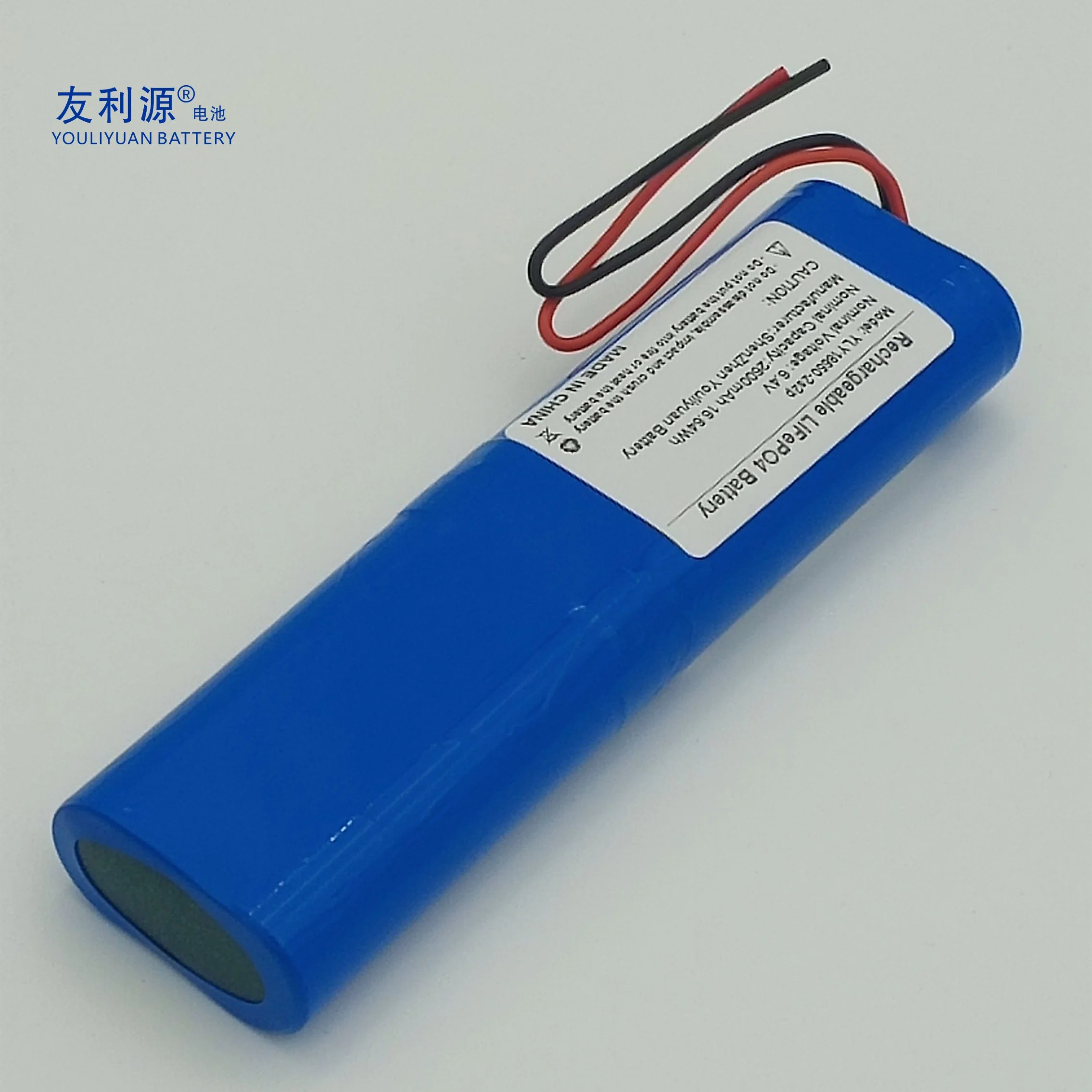 18650 Cell 2s2p 6.4V 2600mAh LiFePO4 Battery with BMS for Lamp Walkie-Talkie Cordless Tools