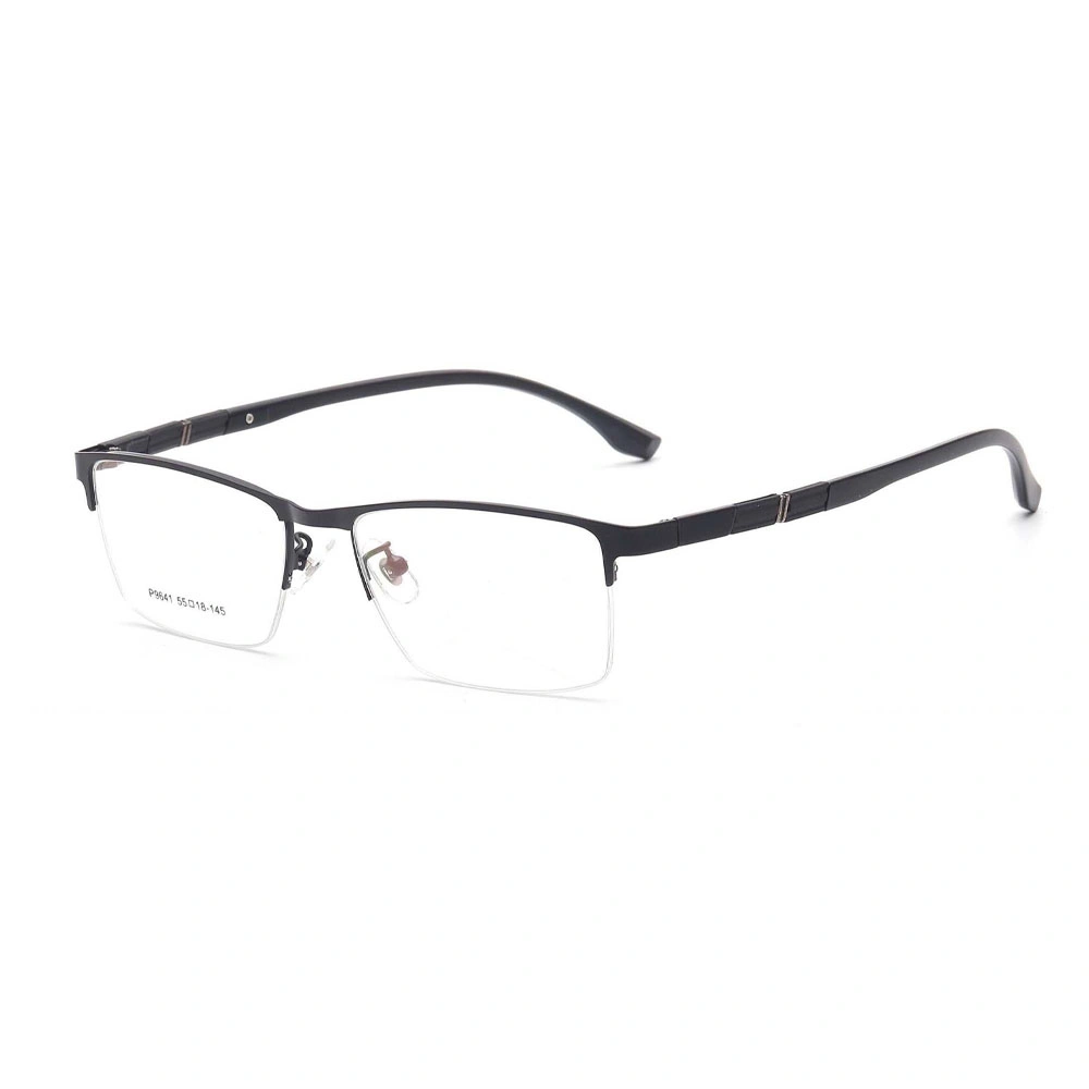 Gd Ready to Stock Half Frame Business Metal Optical Frame Eyeglasses Glasses Frames for Men