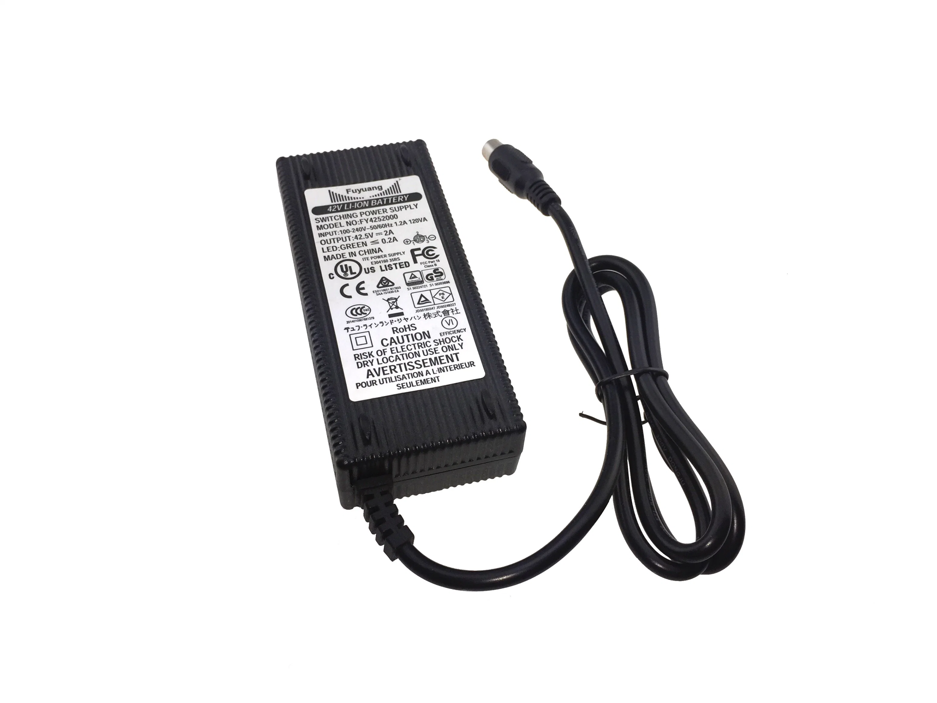 Fuyuang GS PSE Listed 3 Years Warranty 19V 3A Power Adapter Ebike Scooter Bicycle Battery Charger Adapter