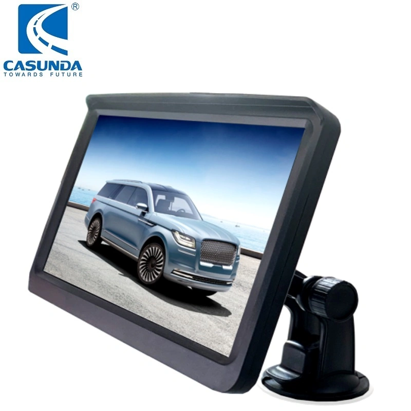 1024*600 mejor calidad de 7pulgadas coche Monitor LCD con 2 entradas de vídeo 12V de alimentación coche Mostrar sistema de visión trasera para pantalla coche digital