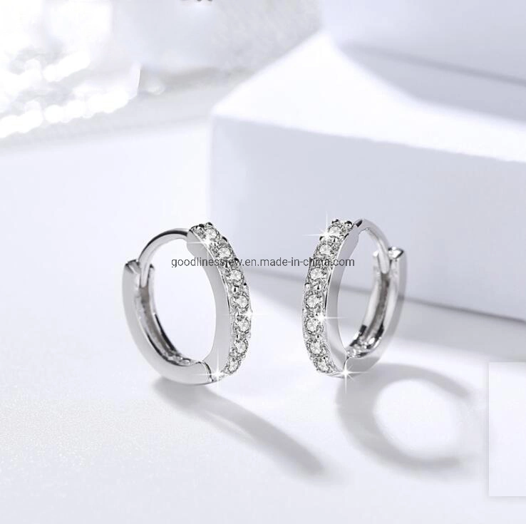 925 Sterling Small Hoop Earrings Simple Huggie Earring Wholesale/Supplier Fashion Jewelry