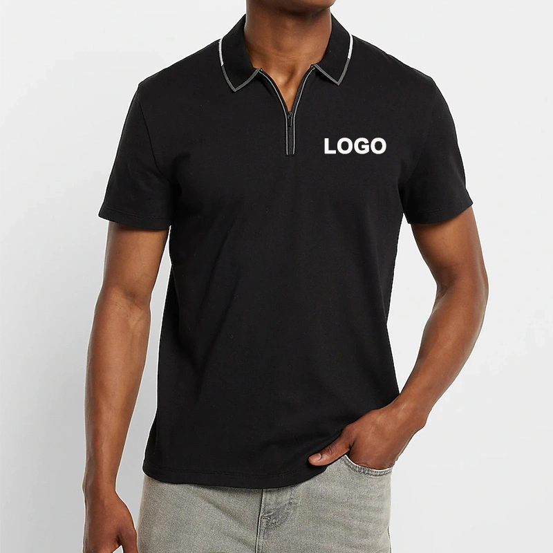 Plain Short Sleeve Custom Collar Printing Blank Cotton Men Polo Shirts