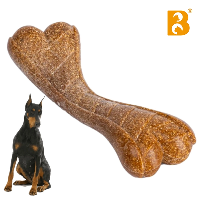 2023 New Arrival Bone Shape Wood Fiber Dog Chew Toy